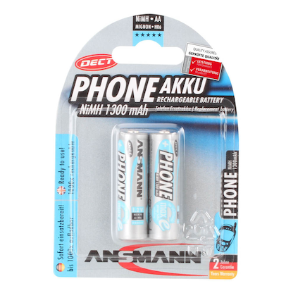 Artikelbild 23 für 2 ANSMANN Akkus PHONE Mignon AA 1.300 mAh, Artikelnummer 533310