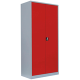 Artikelbild 1 für LÜLLMANN Stahlschrank 530344 feuerrot, lichtgrau 92,5 x 42,2 x 195,0 cm, aufgebaut, Artikelnummer 182677