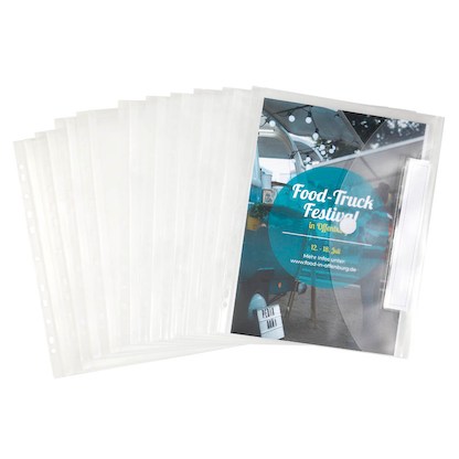 Artikelbild 4 für 10 FolderSys Dokumententaschen Index DIN A4 transparent genarbt 0,20 mm, Artikelnummer 450039