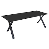 Artikelbild 1 für VCM my office Lona Schreibtisch anthrazit rechteckig, X-Fuß-Gestell schwarz 160,0 x 80,0 cm, Artikelnummer 270106