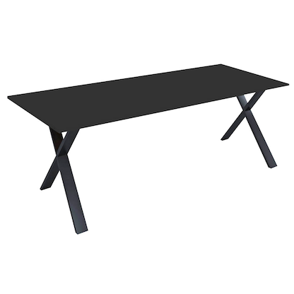 Artikelbild für VCM my office Lona Schreibtisch anthrazit rechteckig, X-Fuß-Gestell schwarz 160,0 x 80,0 cm, Artikelnummer 270106