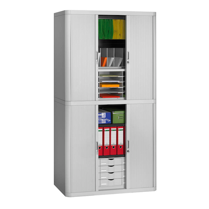 Artikelbild für PAPERFLOW easyOffice Rollladenschrank lichtgrau ohne Fachböden 110,0 x 41,5 x 204,0 cm, Artikelnummer 587451