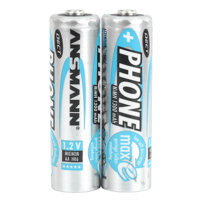 Artikelbild 2 für 2 ANSMANN Akkus PHONE Mignon AA 1.300 mAh, Artikelnummer 533310