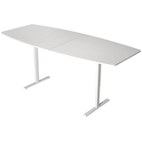 Artikelbild 1 für Kerkmann Konferenztisch Move 3 weiß Tonnenform, T-Fuß-Gestell weiß, 250,0 x 100,0 x 72,0 - 120,0 cm, Artikelnummer 971242