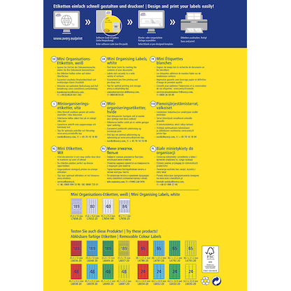 Artikelbild 7 für 4.725 AVERY Zweckform Etiketten L7658-25 weiß 25,4 x 10,0 mm, Artikelnummer 574335
