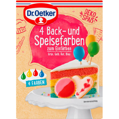 Artikelbild 5 für Dr. Oetker 4 Back- und Speisefarben, Artikelnummer 576676