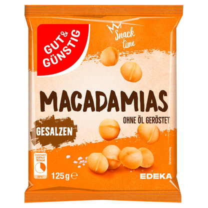 Artikelbild für GUT&GÜNSTIG Macadamias geröstet & gesalzen 125,0 g, Artikelnummer 991481