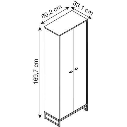 Artikelbild 2 für MÖBELPARTNER Schuhschrank Janne, 701781 pastellgrün keine Fachböden 60,2 x 33,1 x 169,7 cm, Artikelnummer 786002