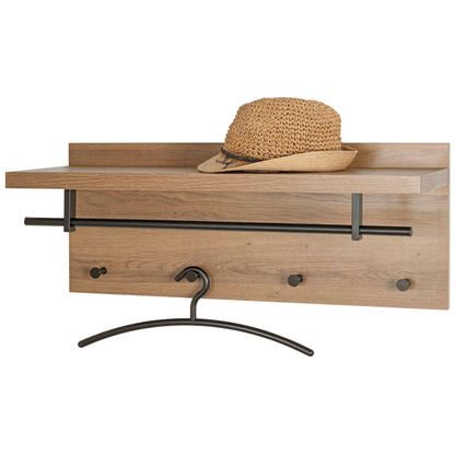 Artikelbild 9 für HAKU Möbel Wandgarderobe 37144 eiche Holz 4 Haken 75,0 x 30,0 cm, Artikelnummer 965602