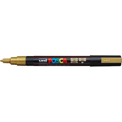 Artikelbild für uni-ball POSCA PC-3M Acrylstift gold 0,9 - 1,3 mm, 1 St., Artikelnummer 106759