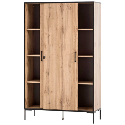 Artikelbild 3 für MÖBELPARTNER Schiebetürenschrank 2000, 701724 landhaus-eiche 6 Fachböden 100,0 x 41,0 x 163,8 cm, Artikelnummer 651093