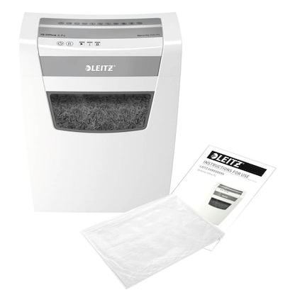 Artikelbild 8 für AKTION: LEITZ IQ Office S Aktenvernichter mit Partikelschnitt P-4, 4 x 28 mm, bis 12 Blatt, weiß mit 15 Euro CashBack, Artikelnummer 201808