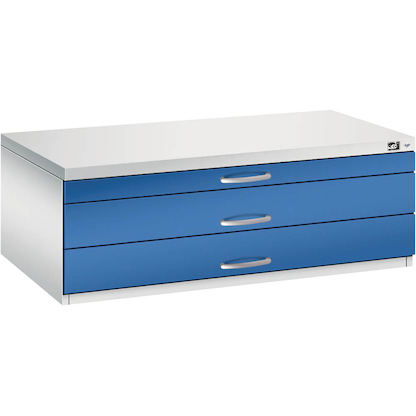 Artikelbild 4 für CP 7100 Planschrank lichtgrau, enzianblau 3 Schubladen 110,0 x 76,5 x 42,0 cm, Artikelnummer 682512