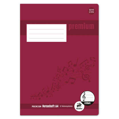 Artikelbild 2 für Staufen® Notenheft ohne Hilfslinien Lineatur N Notenlineatur DIN A4 ohne Rand, 8 Blatt, Artikelnummer 421004