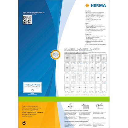 Artikelbild 5 für 800 HERMA Adressetiketten 8689 weiß 105,0 x 148,0 mm, Artikelnummer 517514