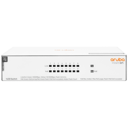 Artikelbild 2 für HPE Networking Instant On 1430 8G Class4 PoE Switch 8-fach, Artikelnummer 832537
