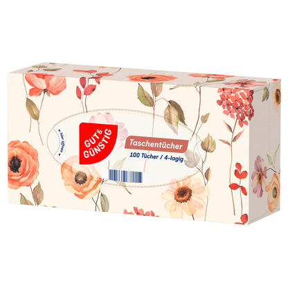Artikelbild 3 für GUT&GÜNSTIG Taschentücherbox 4-lagig weiß, 100 Tücher, Artikelnummer 990940