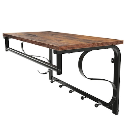 Artikelbild 3 für VASAGLE Wandgarderobe LCR11BX braun Metall 7 Haken 60,0 x 31,7 cm, Artikelnummer 263048