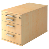 Artikelbild 1 für HAMMERBACHER Solid TC30 Rollcontainer ahorn 4 Auszüge 42,8 x 80,0 x 51,2 cm, Artikelnummer 399473