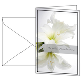 Artikelbild 1 für 10 SIGEL Trauerkarten weiße Amaryllis DIN A6, Artikelnummer 158394
