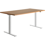 Artikelbild 1 für Topstar E-Table elektrisch höhenverstellbarer Schreibtisch buche rechteckig, T-Fuß-Gestell weiß 160,0 x 80,0 cm, Artikelnummer 501041