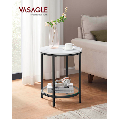 Artikelbild 6 für VASAGLE Beistelltisch weiß 45,0 x 45,0 x 55,0 cm, Artikelnummer 290538