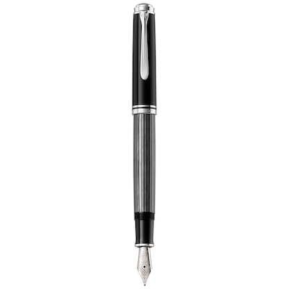 Artikelbild 2 für Pelikan Souverän M805 Stresemann Kolbenfüller schwarz/anthrazit/silber M (mittel), Artikelnummer 412128