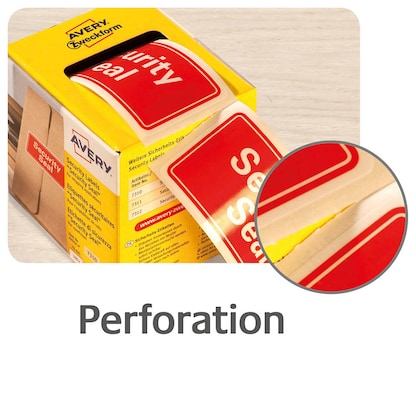 Artikelbild 5 für 200 AVERY Zweckform Sicherheitssiegel 7311 rot »Security Seal« 38,0 x 20,0 mm, Artikelnummer 431945