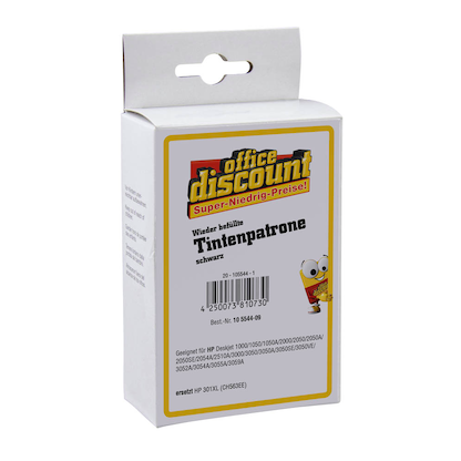 Artikelbild 2 für office discount schwarz Druckerpatrone kompatibel zu HP 301XL (CH563EE), Artikelnummer 105544