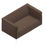 Artikelbild 1 für Quadrifoglio 2-Sitzer Sofa Arte braun weiß Stoff, 1 St., Artikelnummer 462491