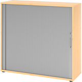 Artikelbild 1 für HAMMERBACHER 1733S Rollladenschrank ahorn, silber 2 Fachböden 120,0 x 40,0 x 110,0 cm, Artikelnummer 993100