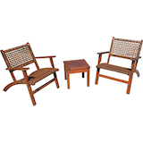 Artikelbild 1 für Garden Pleasure Sitzgruppe SONORA, braun Kunststoff, Holz, 3-teilig, Artikelnummer 379931