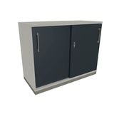 Artikelbild 1 für fm Schiebetürenschrank Oldenburg, 4260649683163 weiß, lavagrau 1 Fachboden 100,0 x 44,2 x 78,1 cm, Artikelnummer 407264