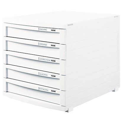 Artikelbild 17 für HAN Schubladenbox Contur weiß 1505-12, DIN B4 mit 5 Schubladen, Artikelnummer 661704