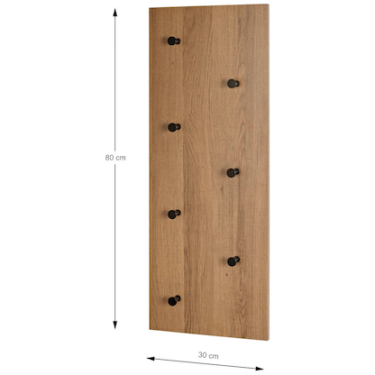 Artikelbild 6 für HAKU Möbel Wandgarderobe 37142 eiche Holz 7 Haken 80,0 x 30,0 cm, Artikelnummer 965436