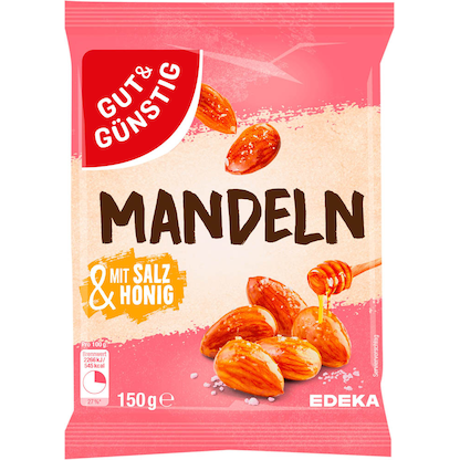 Artikelbild für GUT&GÜNSTIG Mandeln salz & honig 150,0 g, Artikelnummer 991022