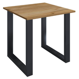 Artikelbild 1 für VCM my office Lona Schreibtisch sonoma-eiche quadratisch, U-Fuß-Gestell schwarz 80,0 x 80,0 cm, Artikelnummer 973537