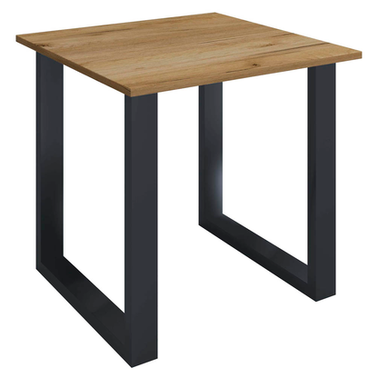 Artikelbild für VCM my office Lona Schreibtisch sonoma-eiche quadratisch, U-Fuß-Gestell schwarz 80,0 x 80,0 cm, Artikelnummer 973537