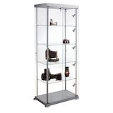 Artikelbild 1 für Kerkmann expoline Glasvitrine silber 4 Fachböden, Artikelnummer 849190