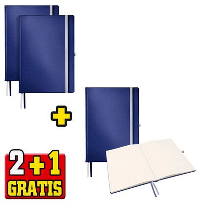 Artikelbild 14 für 2 + 1 GRATIS: 2 LEITZ Notizbuch Style DIN A4 liniert, titan blau Hardcover 160 Seiten + GRATIS 1 St., Artikelnummer 720689