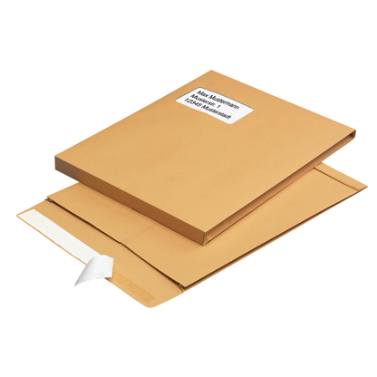 Artikelbild für MAILmedia Faltentaschen DIN C4 mit Fenster braun mit 2,0 cm Falte, 100 St., Artikelnummer 535302