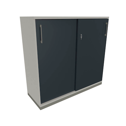 Artikelbild für fm Schiebetürenschrank Oldenburg, 4260649683156 weiß, lavagrau 2 Fachböden 120,0 x 44,2 x 113,3 cm, Artikelnummer 407277