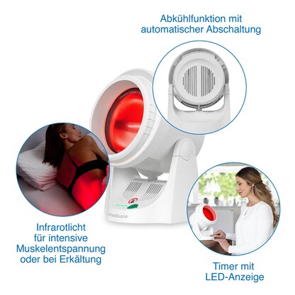 Artikelbild 5 für medisana IR 850 Infrarotlampe weiß 300 Watt, Artikelnummer 508063
