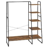 Artikelbild 1 für VASAGLE Kleiderständer schwarz Holz 3 Haken 120,0 x 160,0 cm, Artikelnummer 289909