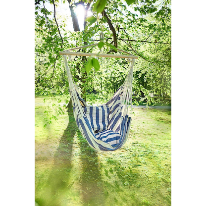 Artikelbild 3 für Garden Pleasure Hängesessel TOBAGO weiß, blau, 1 St., Artikelnummer 542938