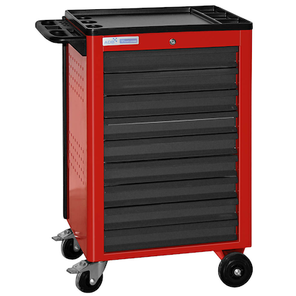 Artikelbild für ADB Basic Werkstattwagen rot 9 Schubladen, Artikelnummer 204154