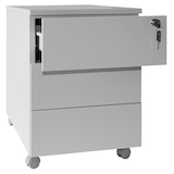 Artikelbild 1 für SZ Metall Rollcontainer lichtgrau 3 Auszüge 40,0 x 59,0 x 53,0 cm, Artikelnummer 421060