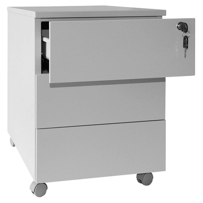 Artikelbild für SZ Metall Rollcontainer lichtgrau 3 Auszüge 40,0 x 59,0 x 53,0 cm, Artikelnummer 421060