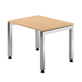 Artikelbild 1 für HAMMERBACHER JS08 höhenverstellbarer Schreibtisch buche rechteckig, 4-Fuß-Gestell silber 80,0 x 80,0 cm, Artikelnummer 864160