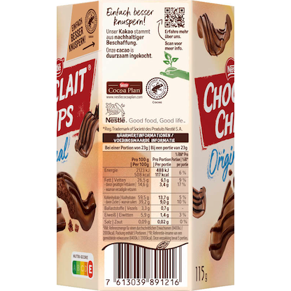 Artikelbild 3 für Nestlé Choclait Chips Original Schokolade 115,0 g, Artikelnummer 613069